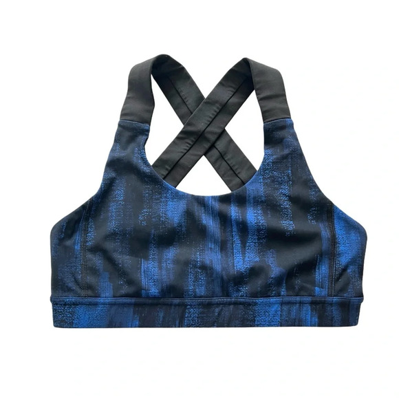 Lululemon All Sport Bra Top Adjustable Nightsky Harbor Blue Black 6 S - Picture 6 of 10